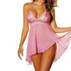 None Sexy Babydoll Lace Nighty Halter V-neck #8416