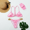 Other Brands Shiny Trikini Swimsuit & Face Mask #9654