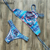 Other Brands Crop Top Crochet Bikini Set