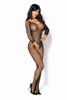 Beauty Night Martha Diamond Black Open Crotch Bodystocking