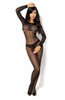 Beauty Night Ximena Black Open Crotch Bodystocking