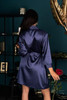 Other Brands Edelina Sexy Robe Navy Blue