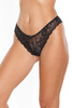 Coquette Scalop Lace Black Panty #23136