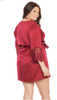 Anais Eyelash Lace Satin Robe