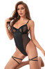  Black One-piece Mesh Underwire Bodysuit3