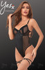 Black One-piece Mesh Underwire Bodysuit5