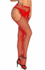 Red Fishnet Crotchless Tights1