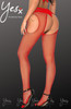 Red Fishnet Crotchless Tights5