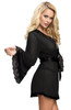 Black Stunning Floaty Dressing Gown 3