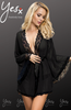Black Stunning Floaty Dressing Gown 5
