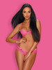 Alabastra Spicy Pink Half-Bra & Crotchless Thong 1