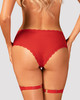 Belovya Sexy Red Panties W/ Detachable Garters 4