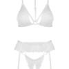 Noemi Open Thong Garter Belt Lingerie Set - 10