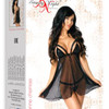 Yvonne Lace-trimmed Cups Chemise Black 7