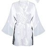 Sara Peignoir White Satin Robe  -5