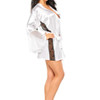 Sara Peignoir White Satin Robe  -2