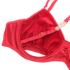  YesX Red Hollow Cut Halter Bra Set Plus Size 14
