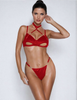 YesX Red Hollow Cut Halter Bra Set 2