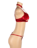 YesX Red Hollow Cut Halter Bra Set 7