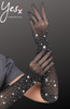 YesX Sparkly Fishnet Gloves