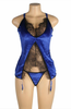  YesX Blue Gartered Babydoll Set 6