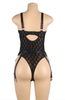  YesX Plus Size Patterned Bodysuit with Chain Detail11