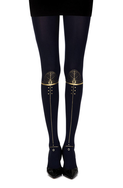 Zohara Tights Hypnotic Blue Print Tights -1