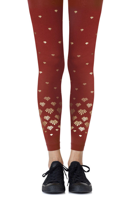  Zohara Shell Out Rust Footless Tights 