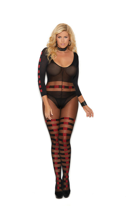 Elegant Moments Sher Opaque Bodystocking Sexy