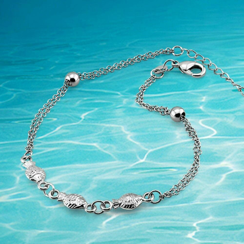 Other Brands Sexy Silver Fish Anklet #9840