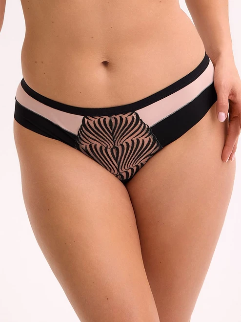 Brazilian style panties Gaia - Black 1