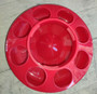 Little Giant Plastic Feeder Base 1 Quart Heavy Duty Plastic. Gravity Fed. Red.