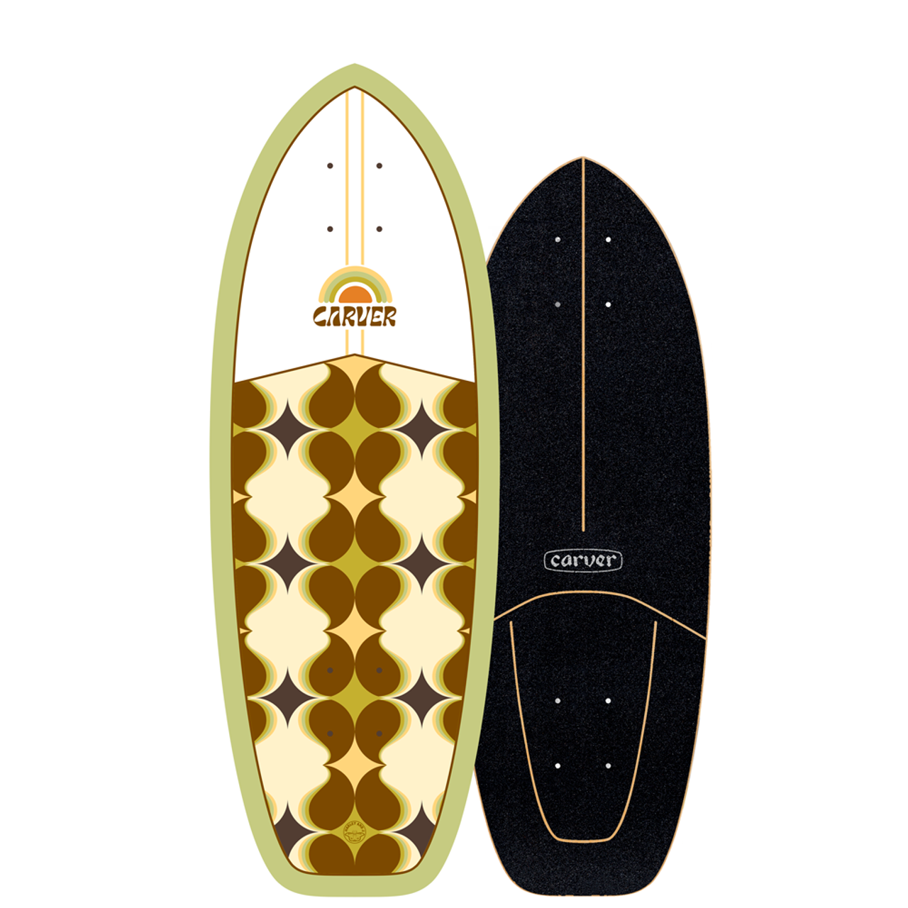Carver 28'' Snapper Surfskate Deck with Grip