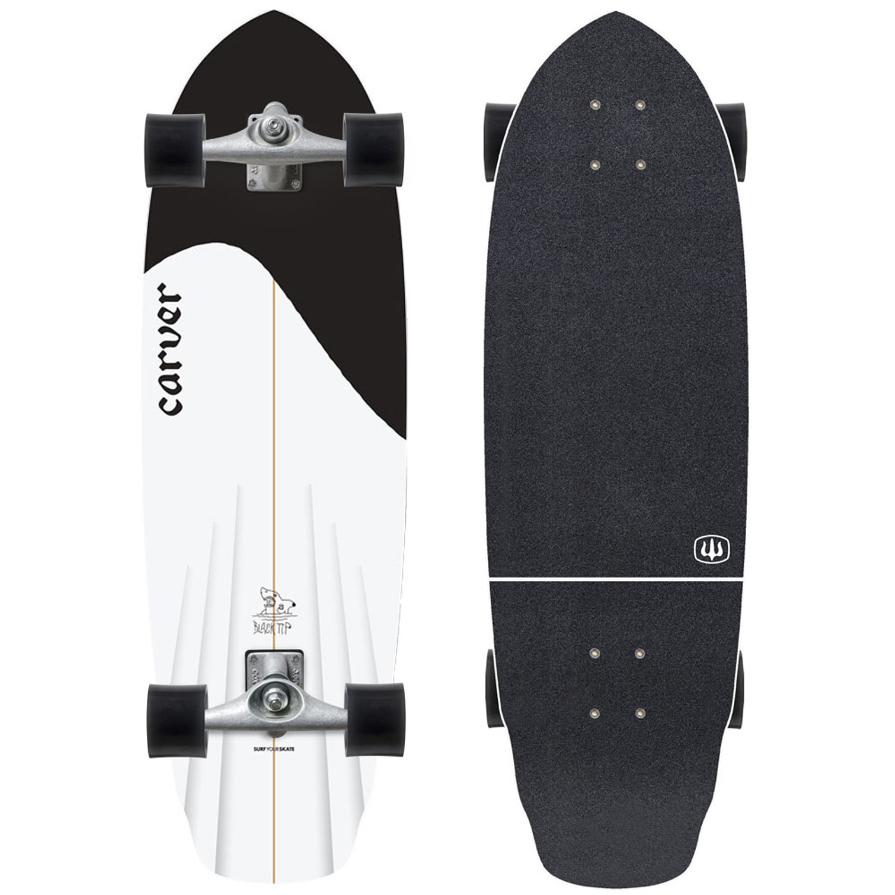 Carver Black Tip Surfskate CX