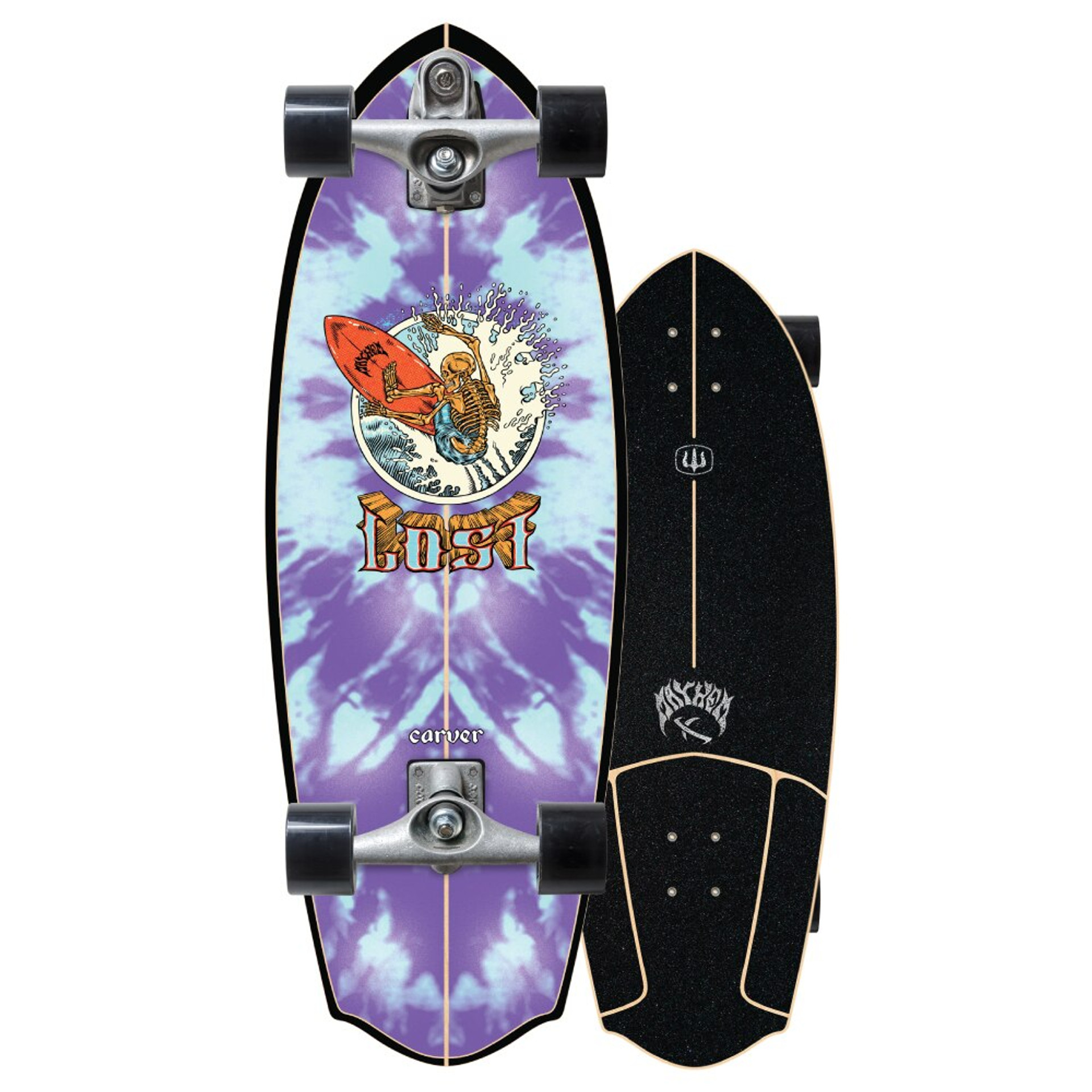 Longboard skateboard completo SlickStuff Carver la gota a través de freeride de 106 cm 