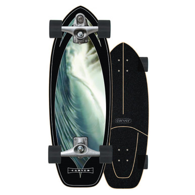 CARVER Super Surfer Complete Skateboard w/ CX Raw AQUA BLUE