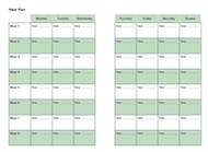 Meal Planner Sheets