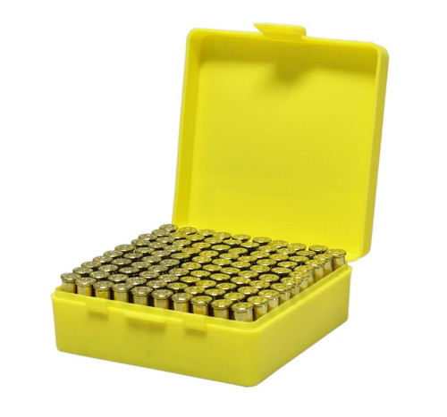 Max-Comp Plastic Pistol Ammo Box - 100 Round - 38 Sup, 38 Spl, 357Mag etc