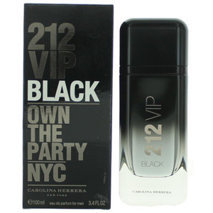 212 VIP Black by Carolina Herrera, 3.4 oz Eau De Parfum Spray for Men R654-am212vipb34ps
