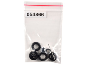 Rear Hypoid Wheelset Chrome 1/87 (HO) Plastic Model by Promotex F977-054866BK