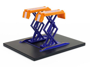 Automotive Double Scissor Lift "Union 76" Orange and Blue "Double Scissor Lifts" Series 2 1/64 Diec F977-16220B