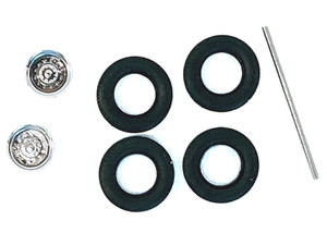 Rear Wheelset Planetary Chrome 1/87 (HO) Plastic Model by Promotex F977-054864BK