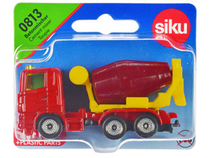 Cement Mixer Red and Yellow Diecast Model by Siku F977-0813