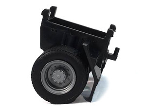Single Axle Trailer Chassis 1/87 (HO) Plastic Model by Promotex F977-005301BK