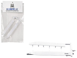 Trailer Wind Skirts for 53' Dry Vans White 1/87 (HO) Plastic Model Car by HO Logistics F977-HL-53093
