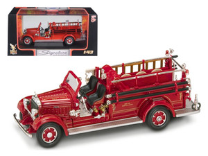 1935 Mack Type 75BX Fire Engine Red 1/43 Diecast Model Car by Road Signature F977-43001r