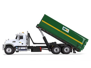 Mack Granite MP Refuse Garbage Truck with Tub-Style Roll-Off Container "Waste Management" White and F977-80-0356D