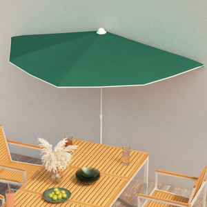 Garden Half Parasol with Pole 70.9"x35.4" Green A949-315560