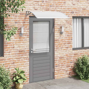 Door Canopy Gray and Transparent 47.2"x29.5" PC A949-144818