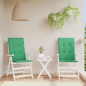 Garden Highback Chair Cushions 2 pcs Green 47.2"x19.7"x1.2" Fabric A949-43185